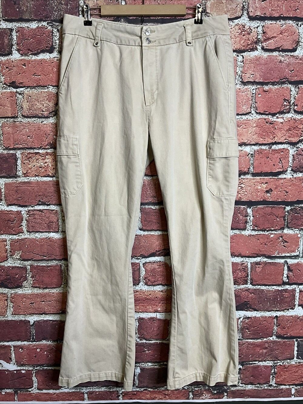 Paige Dion Cargo High Rise Jeans 30 Vintage Warm Sand Trouser Womens